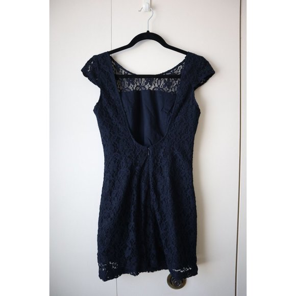 Hollister Navy Blue Lace Mini Dress - Picture 2 of 8